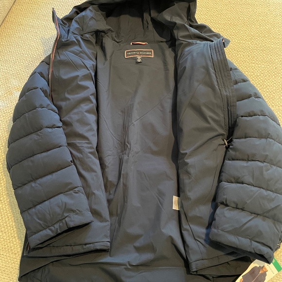 Tommy Hilfiger Ladies Hooded Bomber Jacket XL Blue New with Tags Fast Shipping - Picture 5 of 5